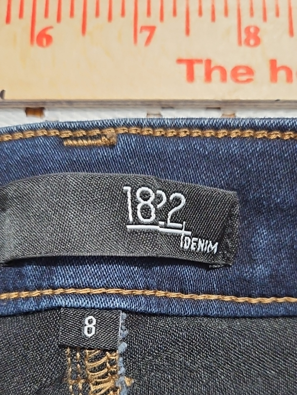 1822 Denim Women's Dark Indigo Wide-Leg Jeans Size 8 - Picture 9 of 10